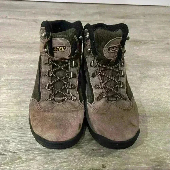 Hi-Tec Men's Size 7 M Brown Suede Nova Lite II Mid Hiking Work Outdoor Boots - Picture 3 of 7